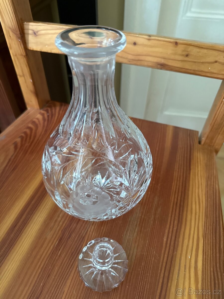 Karafa skleněná na whisky výška 24 cm - 4