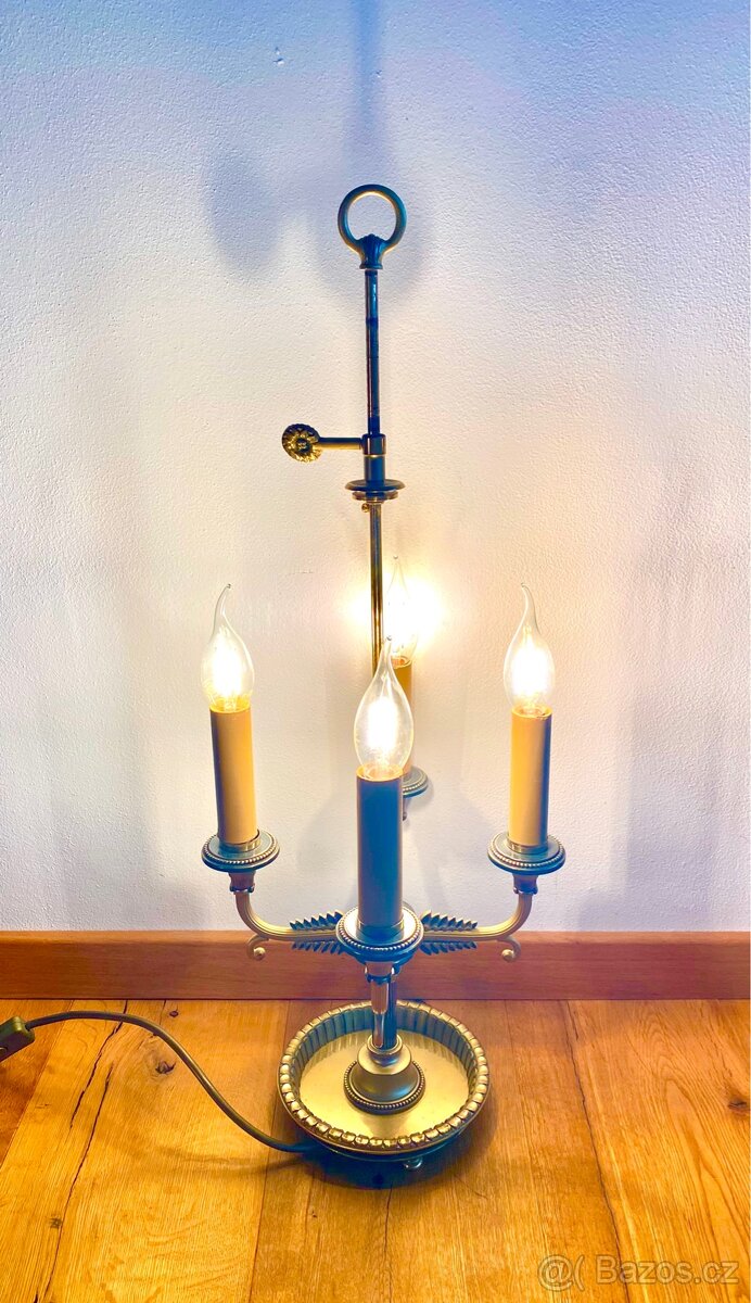 Stará stolní mosazná lampa - 4