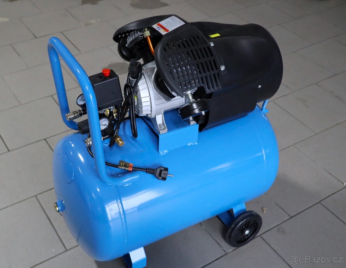 Vzduchový dvoupístový kompresor 100L,“V“ - 4