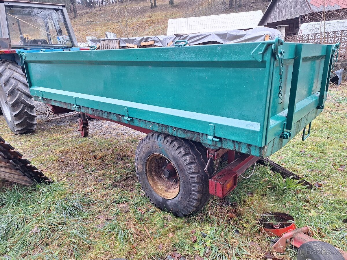 Vlek, přívěs, třístranný sklápěč - 4