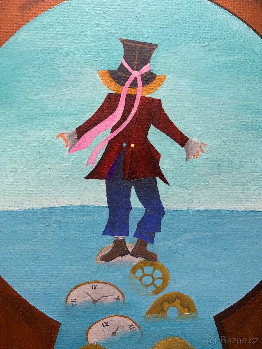 Ručně malovaný originální obraz – 🔑 Za dveřmi času - 4