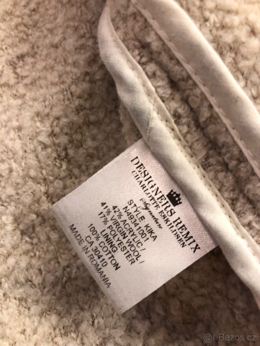 Vlněný dámský kabát teddy coat - 4