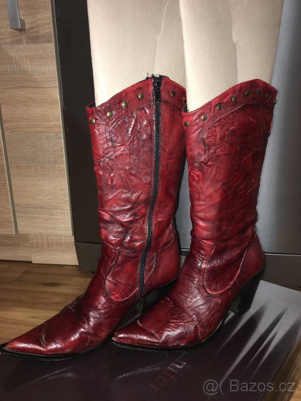 Prodám kožené kozačky - 4