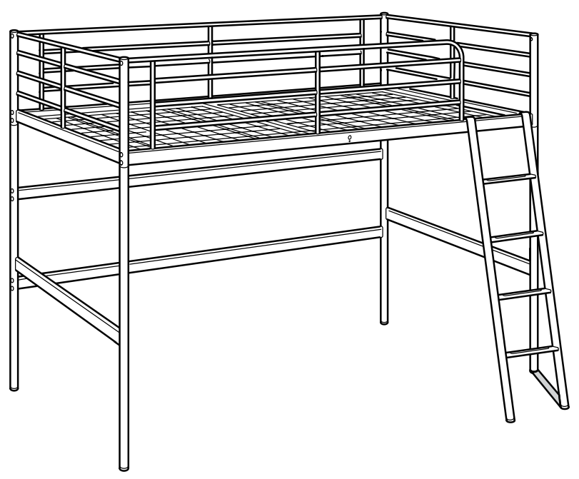 Patrová postel IKEA SVARTA - 4