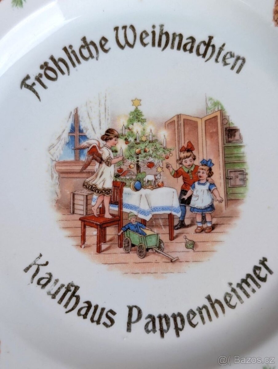 Starobylý servírovací talíř, Kauffhaus... - 4