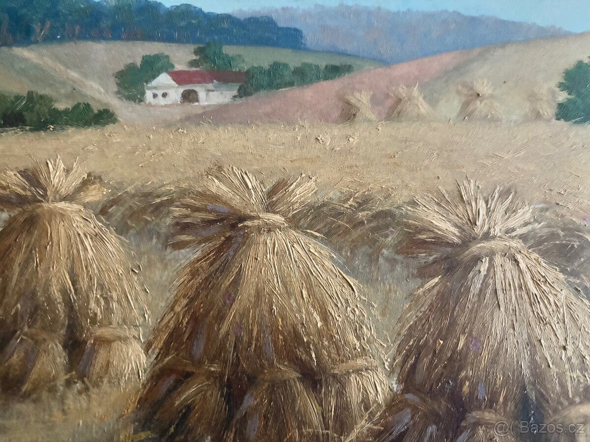 Obraz Žně na Vysočině, Peterka 45x59 - 4