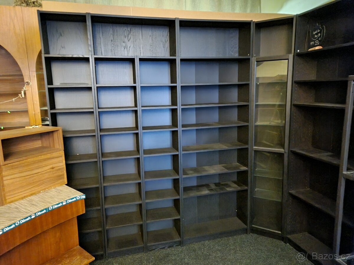 Knihovna,regál BILLY IKEA - černá - více kusů - 4