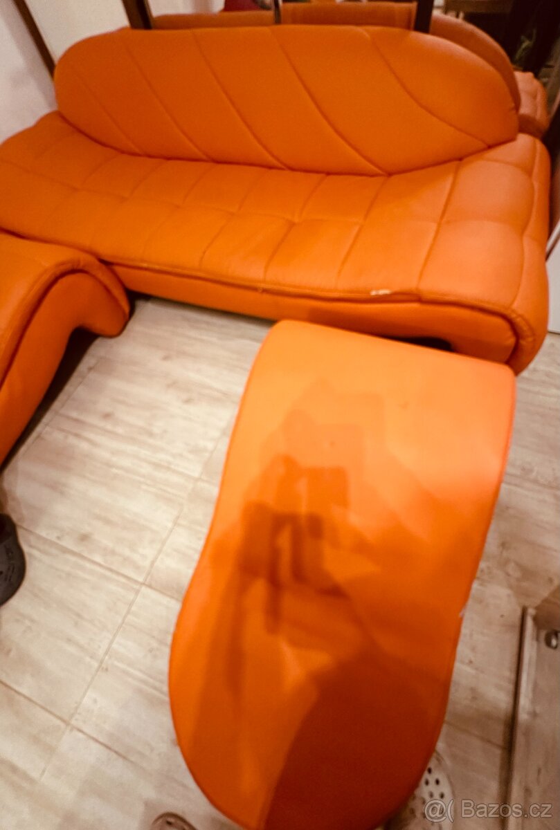 KOŽENKOVÁ SEDACÍ SOUPRAVA 5 KS - 4