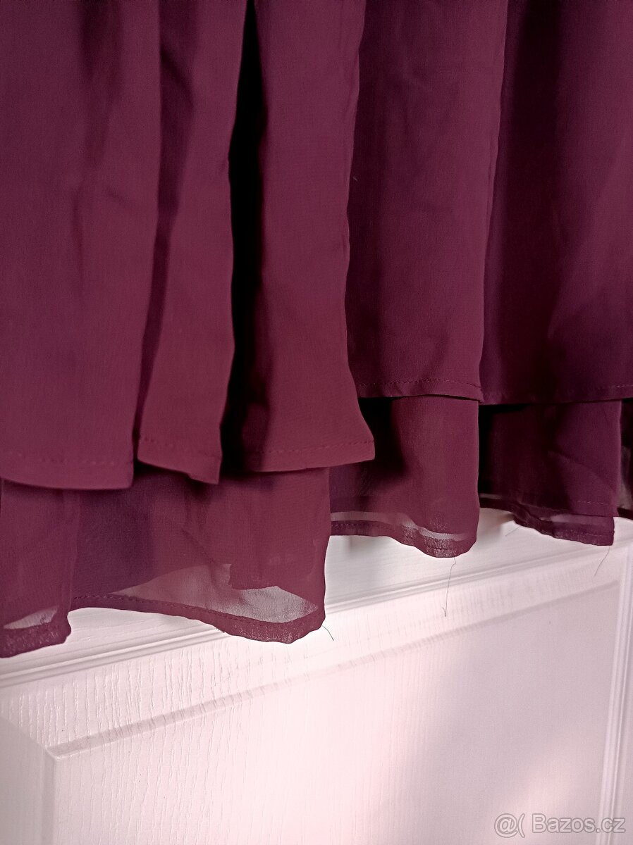 Tmavě hnědé společenské šaty - 4