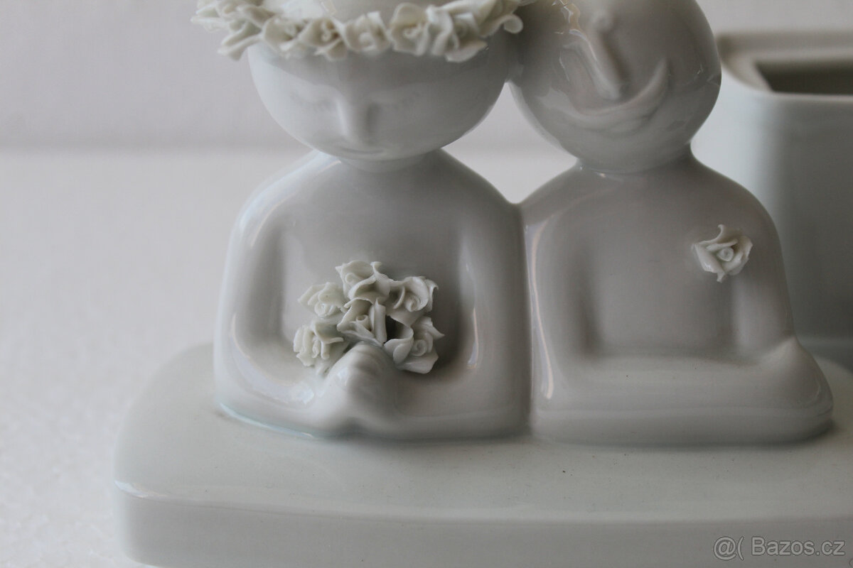 Dóza svatba – Royal Dux – Vajceová (poslední kus) - 4