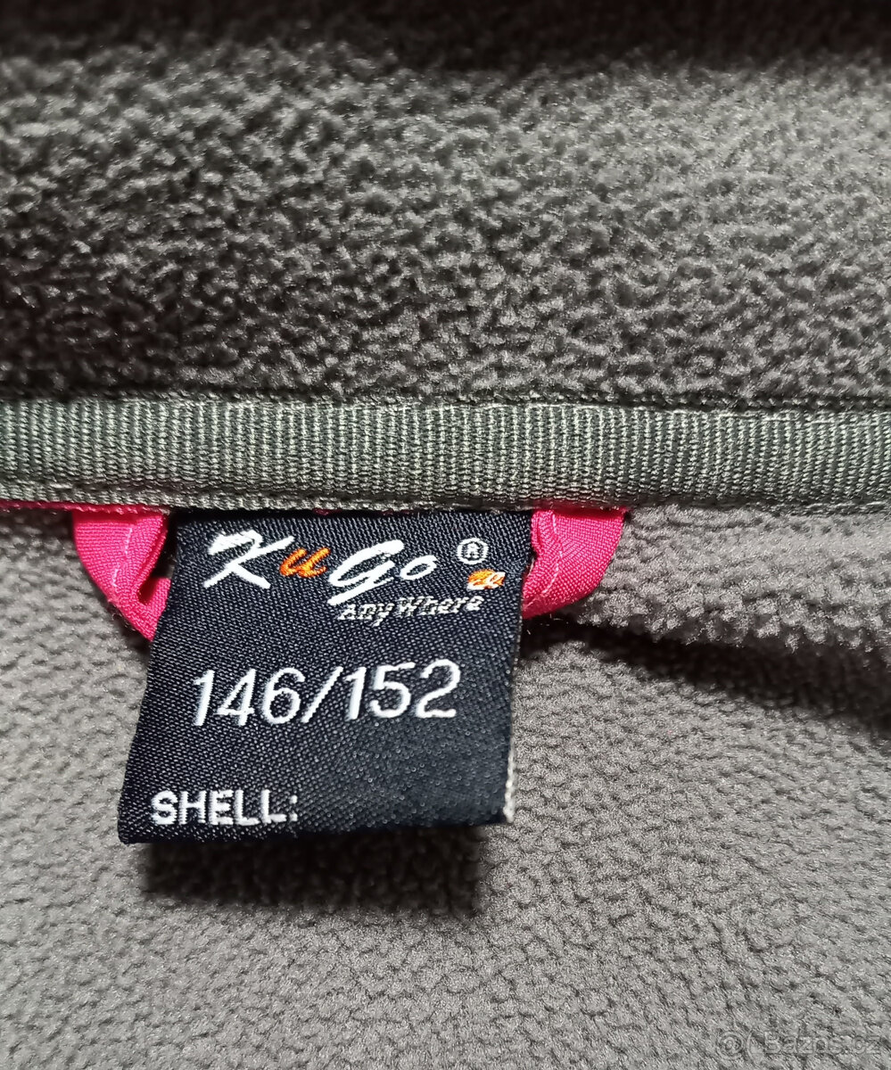 Dívčí jarní, podzimní softshellová bunda Kugo vel.146-152 - 4