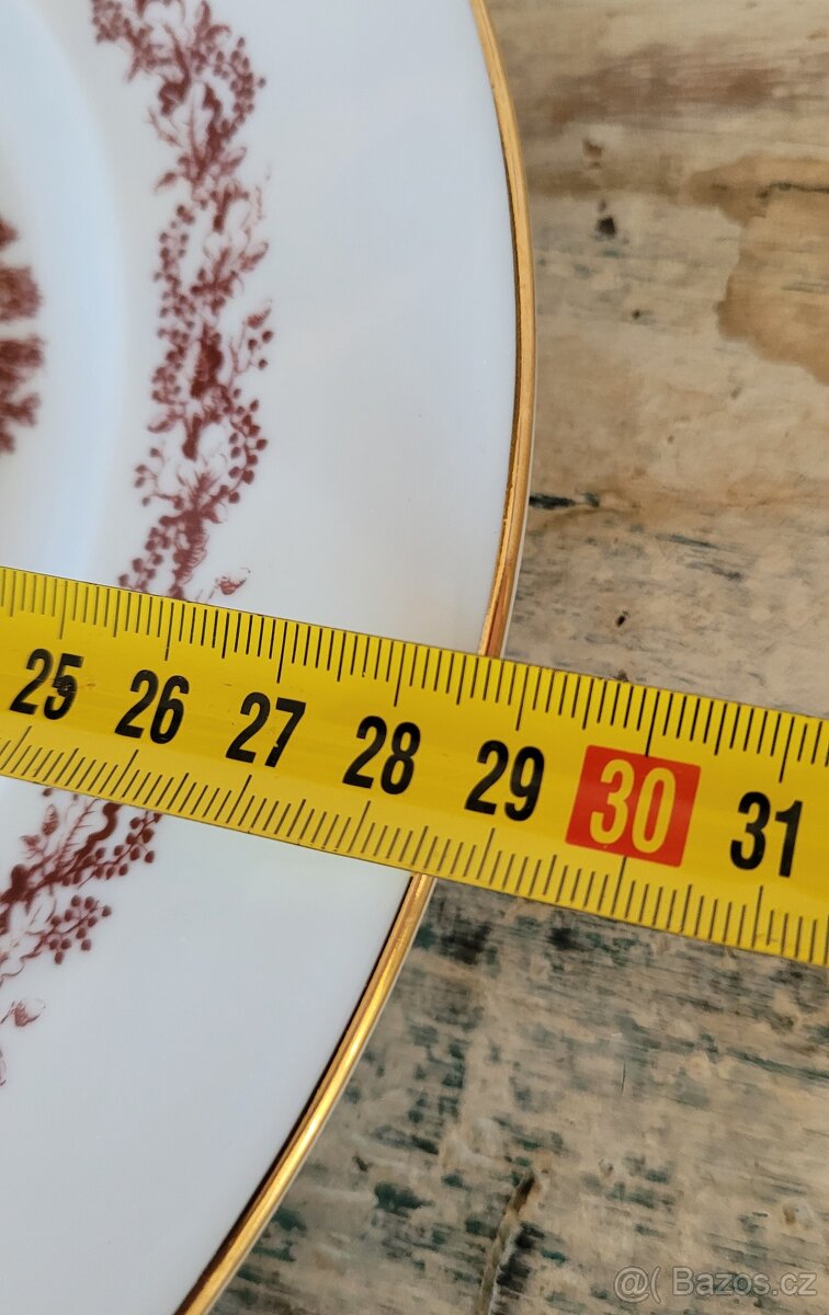 Velký kulatý porcelánový talíř, Německo 28,5 - 4