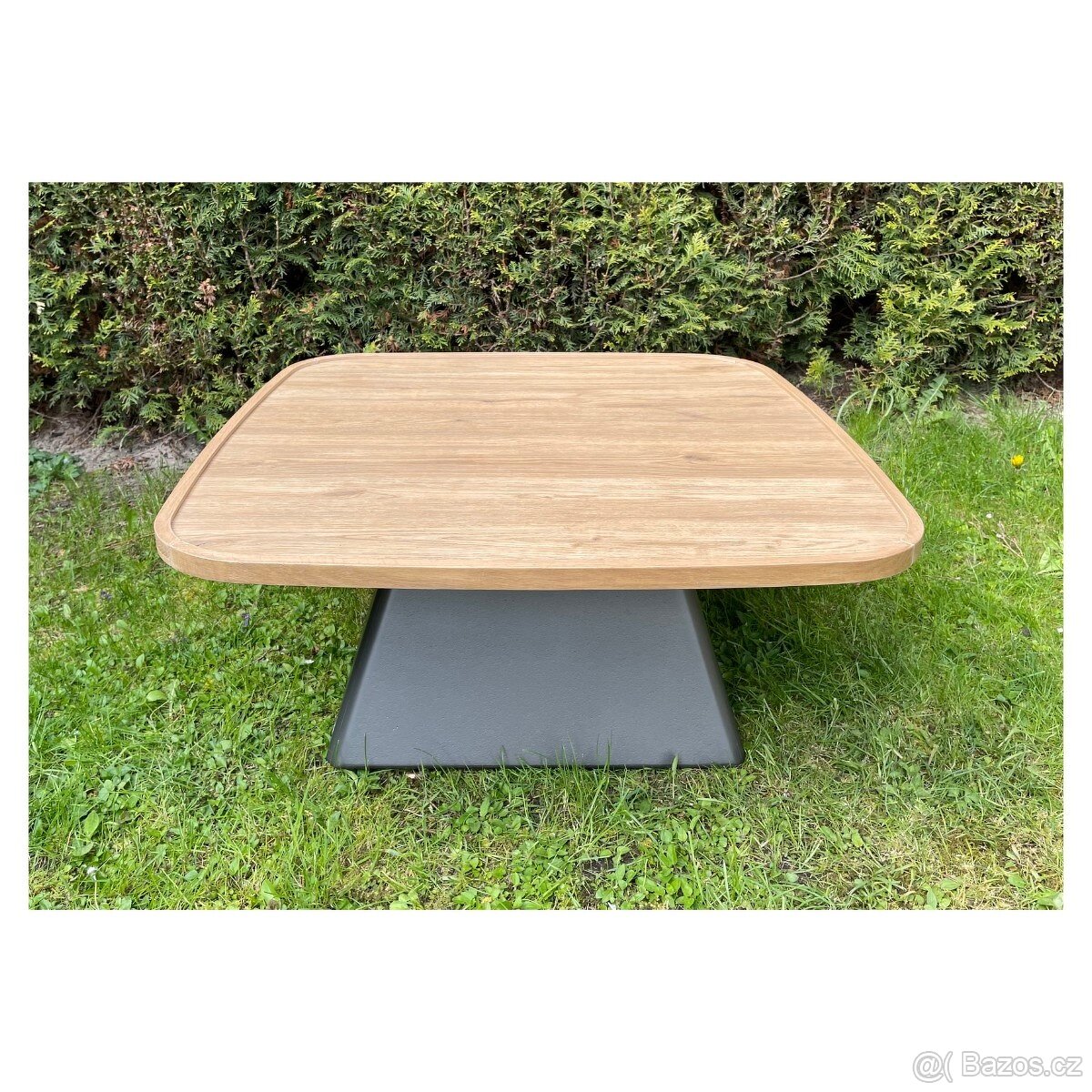 Konferenční stolek Oskar – antracit, 80×80 cm - 4