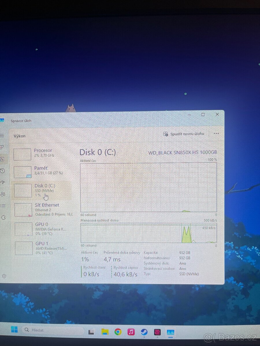 Herní PC- RTX 5070, AMD Ryzen 7 9800x3D - 4