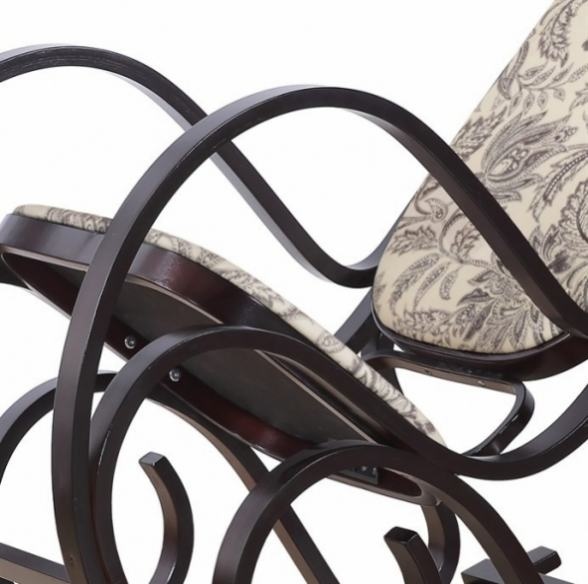 Houpací dřevěné křeslo moření ořech - 4