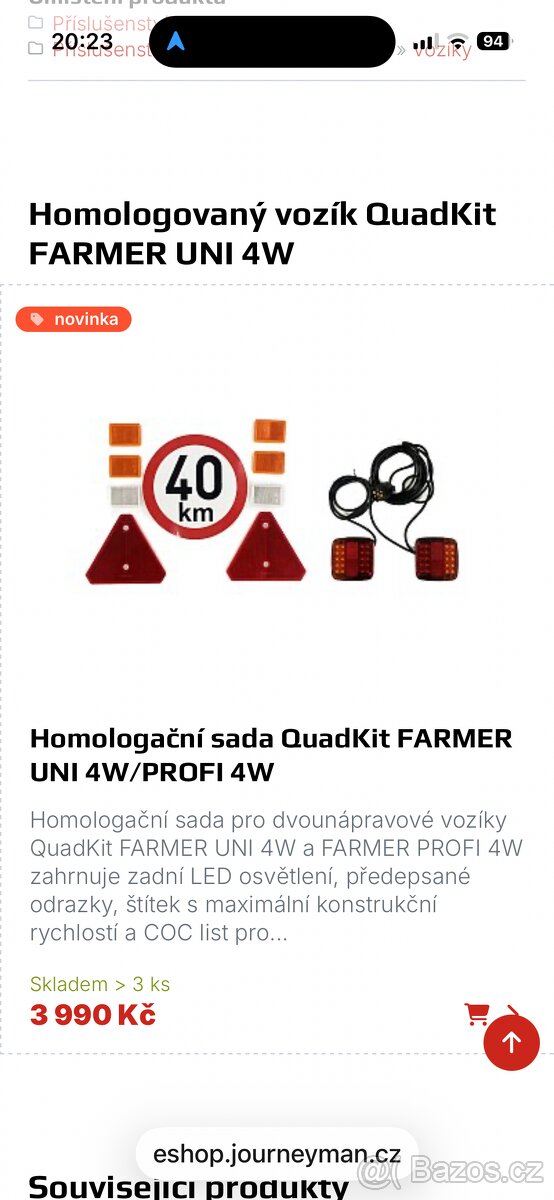 Vozík za čtyřkolku s doklady a spz - 4