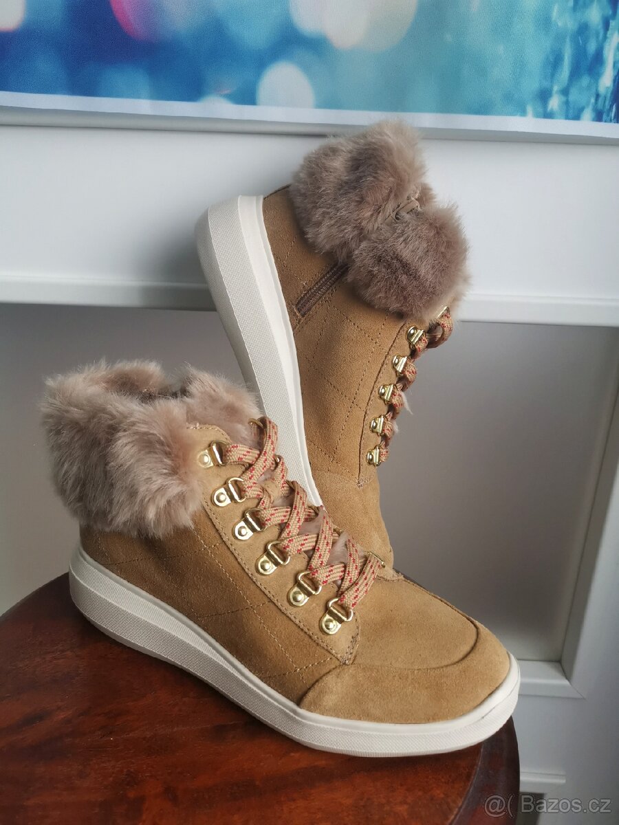 Geox dámské kotníkové boty polokozačky kozačky - 4