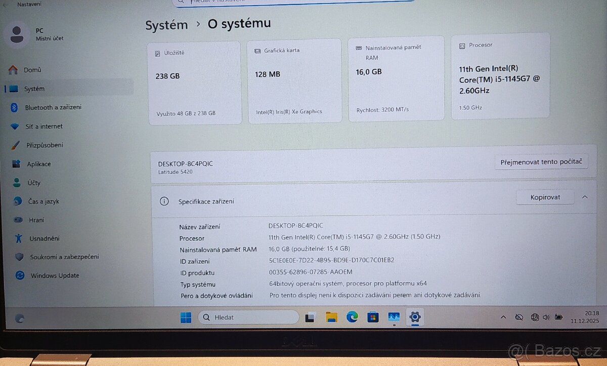 Dell Latitude 5420–14” Intel i5|16GBRAM|256GBSSD|Win11Pro - 4