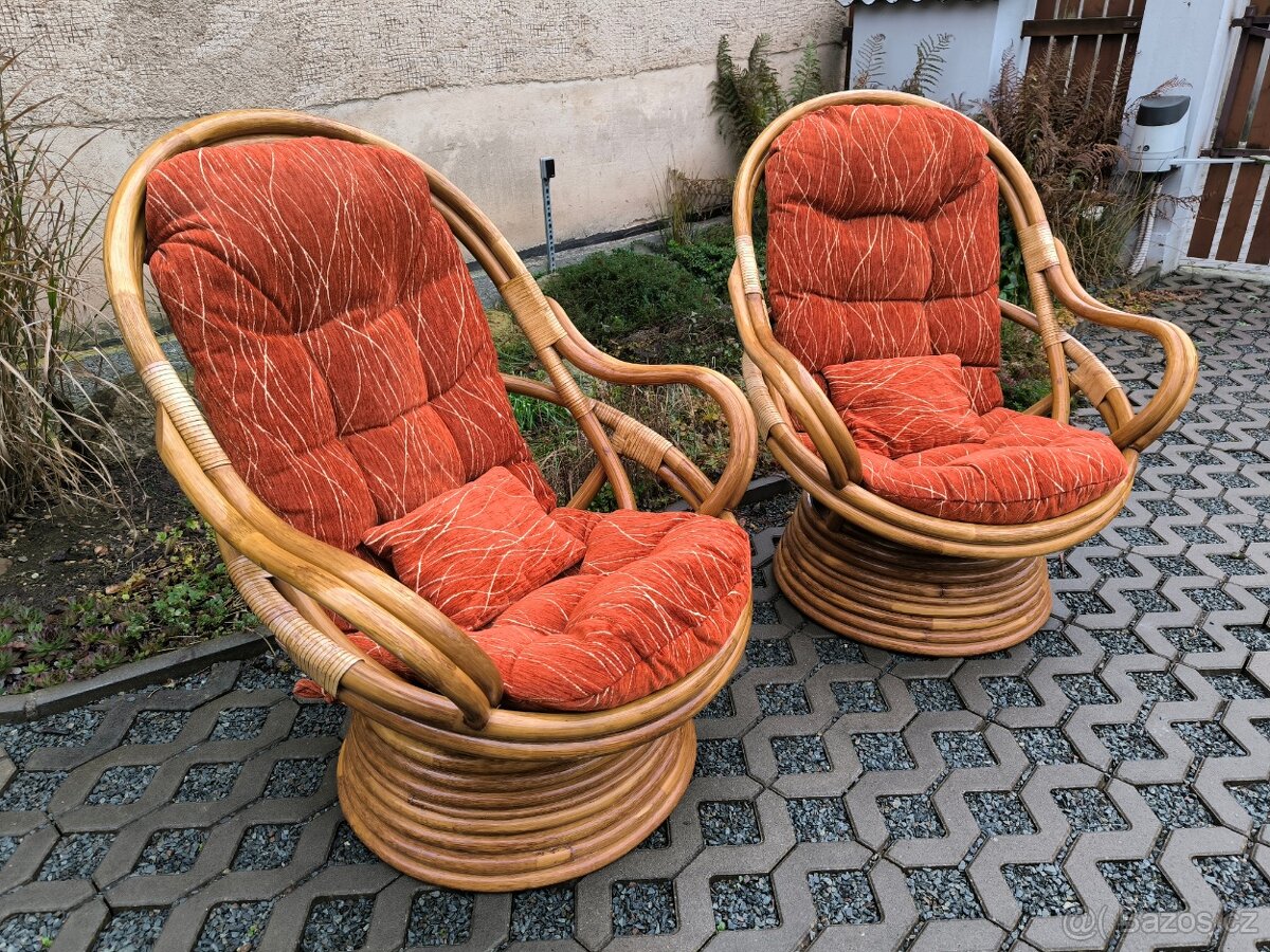 Ratanová křesla - 2 kusy - 4