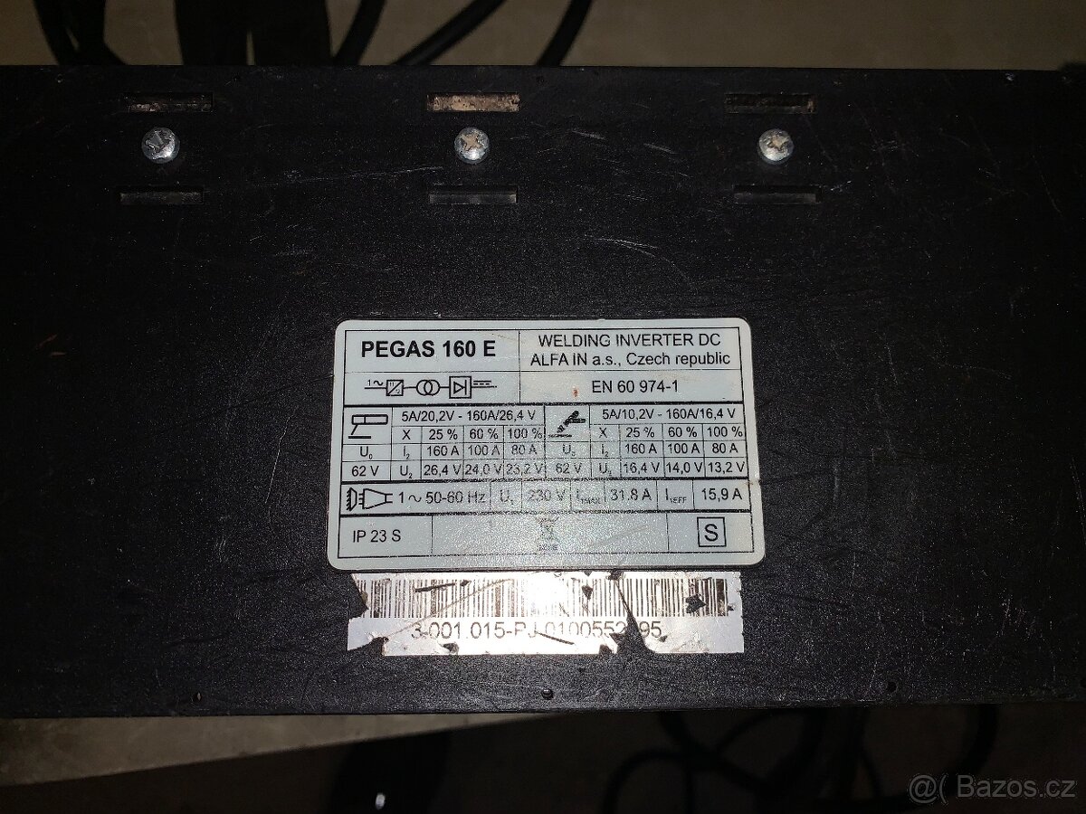 MMA/TIG invertorová svářečka ALFAIN PEGAS 160 E - 4
