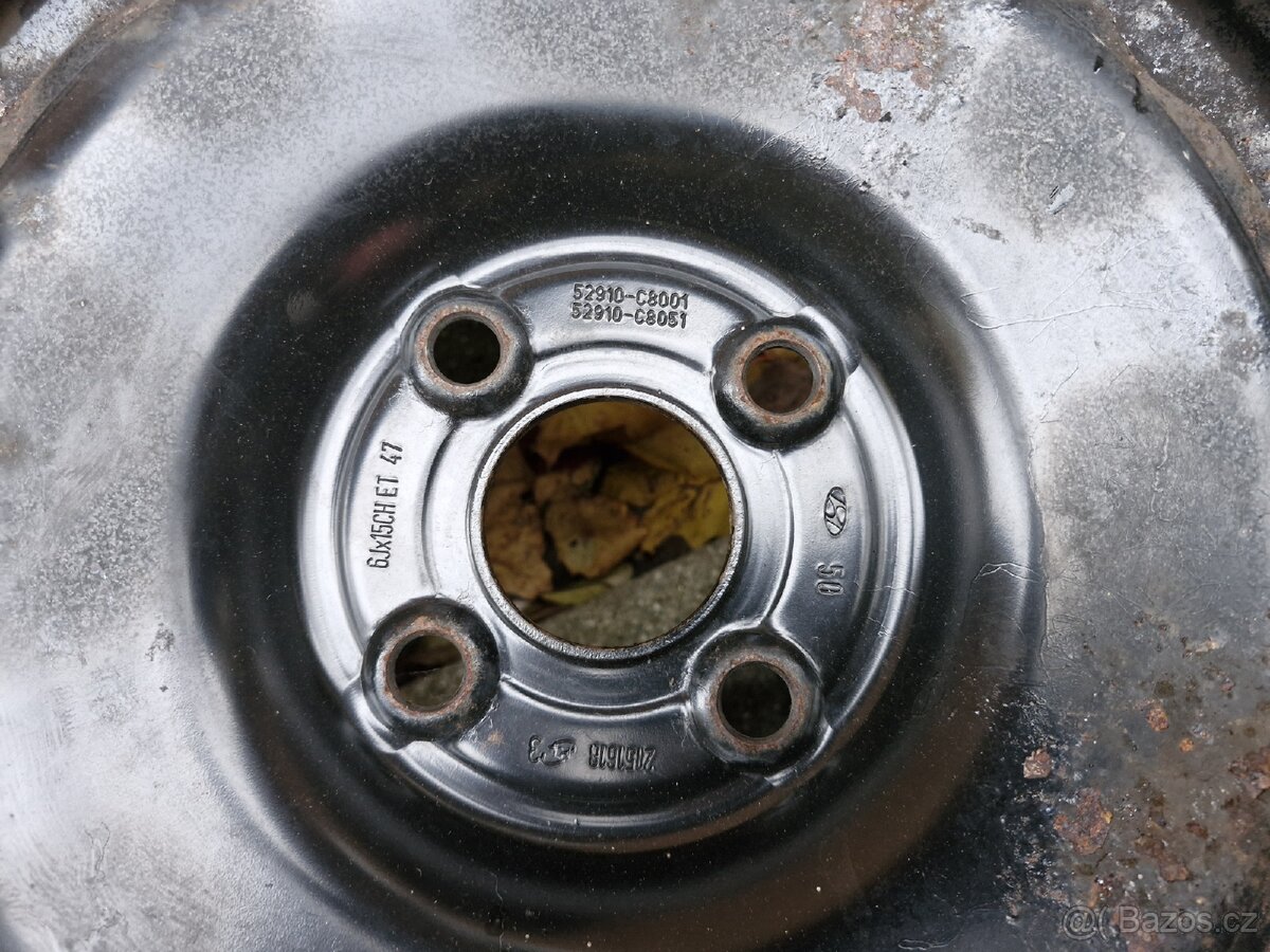 Originalni plechová sada kol R15 HYUNDAI 52910C8001 - 4