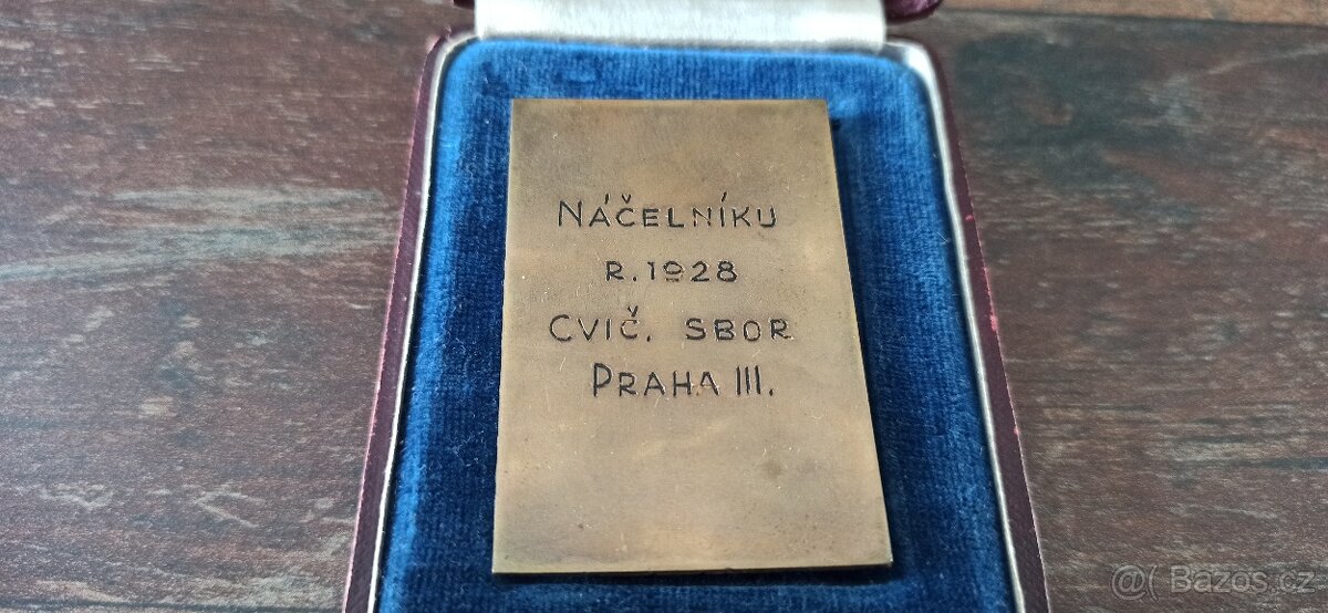 ČSR 1928 vojenská střelecká plaketa v etui. - 4
