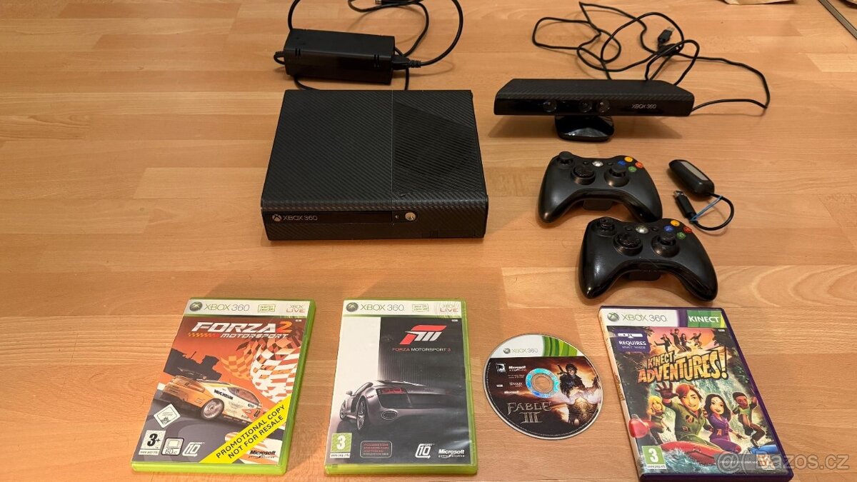 Prodám herní set Xbox 360 250gb s Kinectem a příslušenstvím - 4