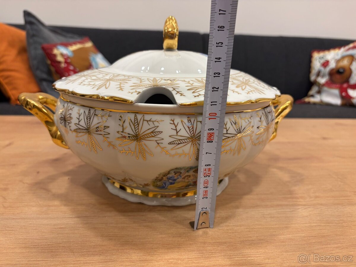 Porcelán Tři Grácie - polévková mísa - 4