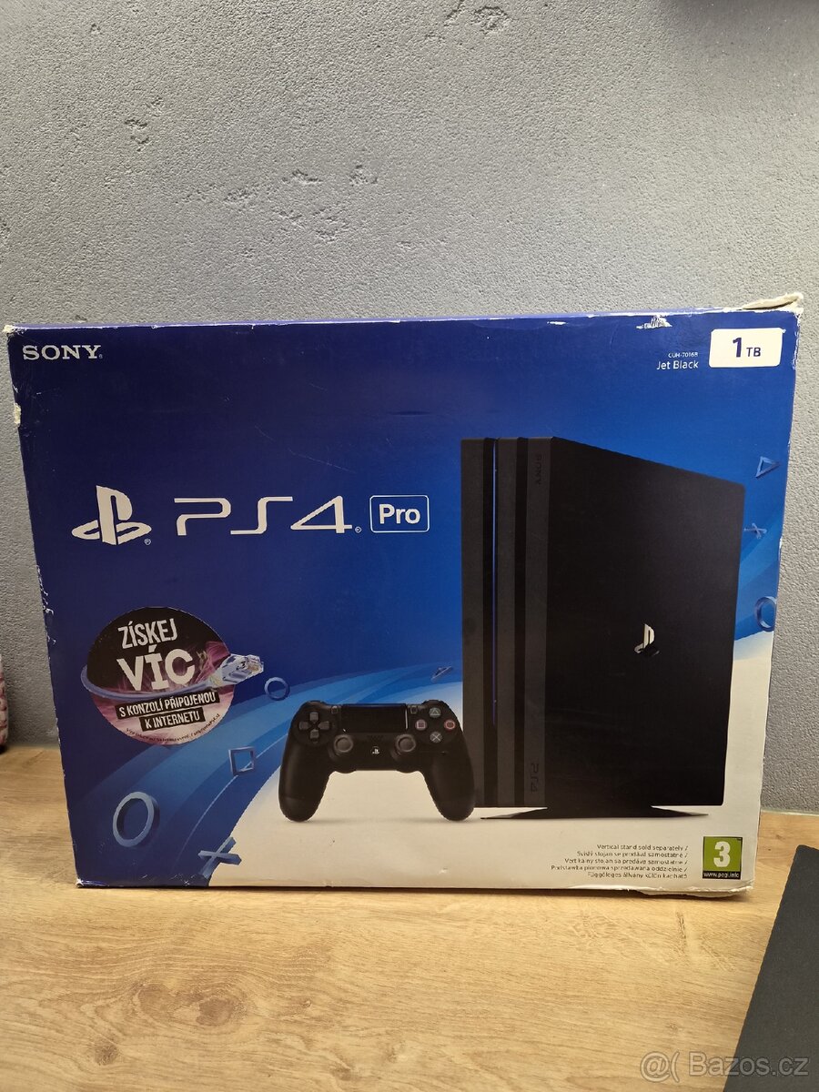 PlayStation 4 Pro 1TB + 2x ovladač + krabice + 9 her - 4
