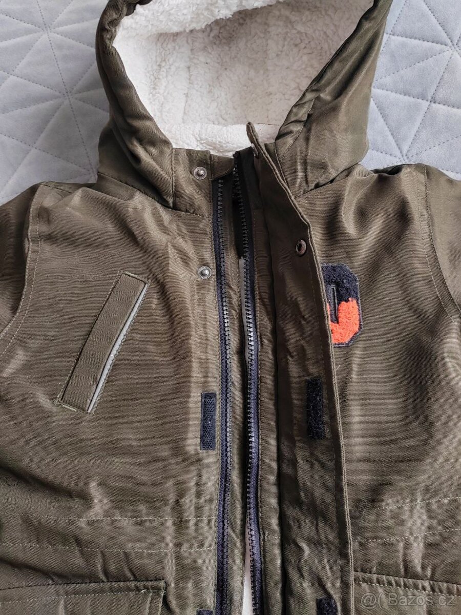 Zimní bunda klučičí a boty vel.28 - 4