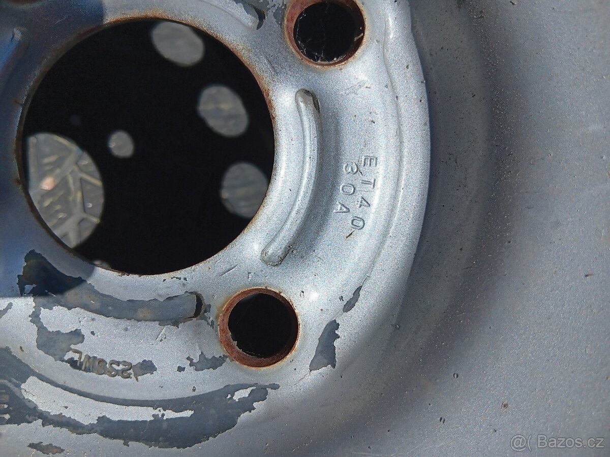 4x100 r15 ocelové disky+pneu - 4