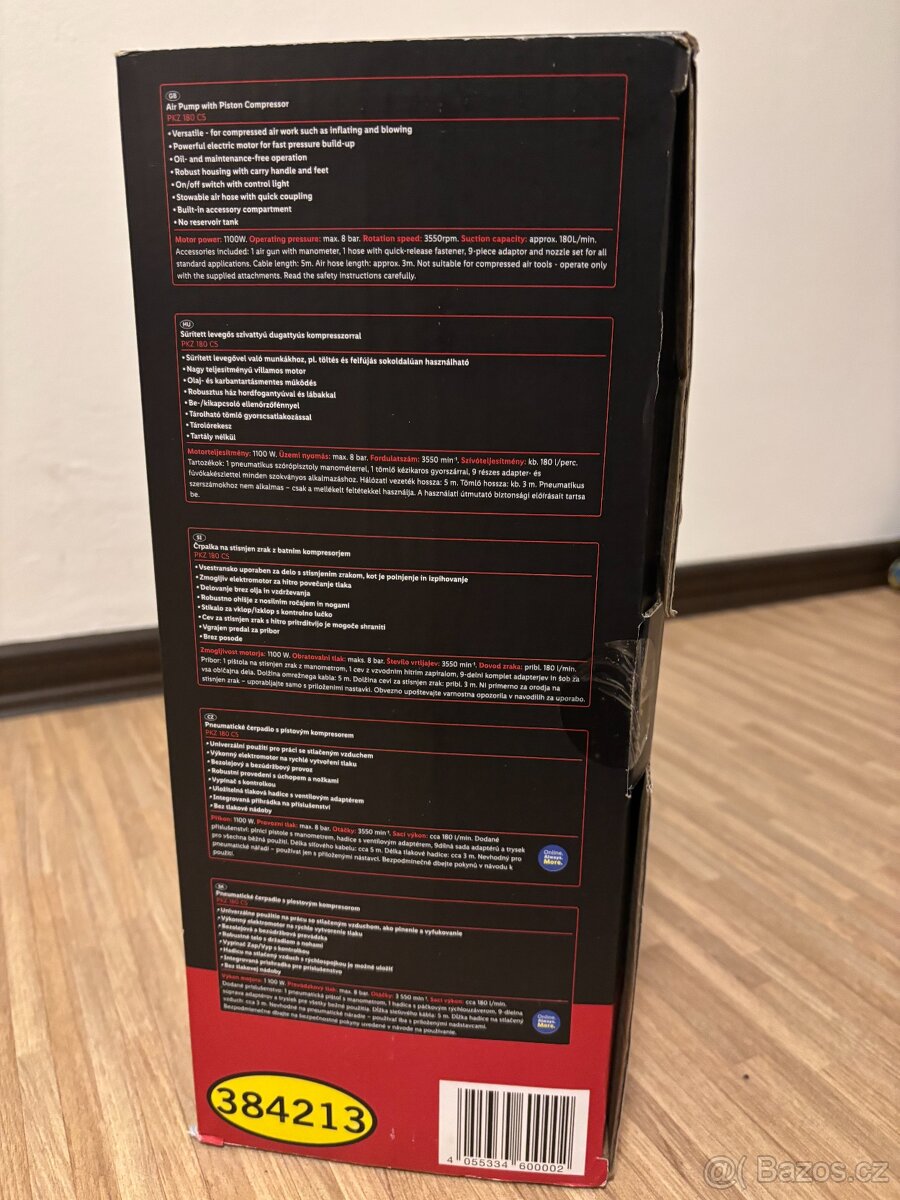 Pneumatické čerpadlo s pístovým kompresorem Parkside - 4