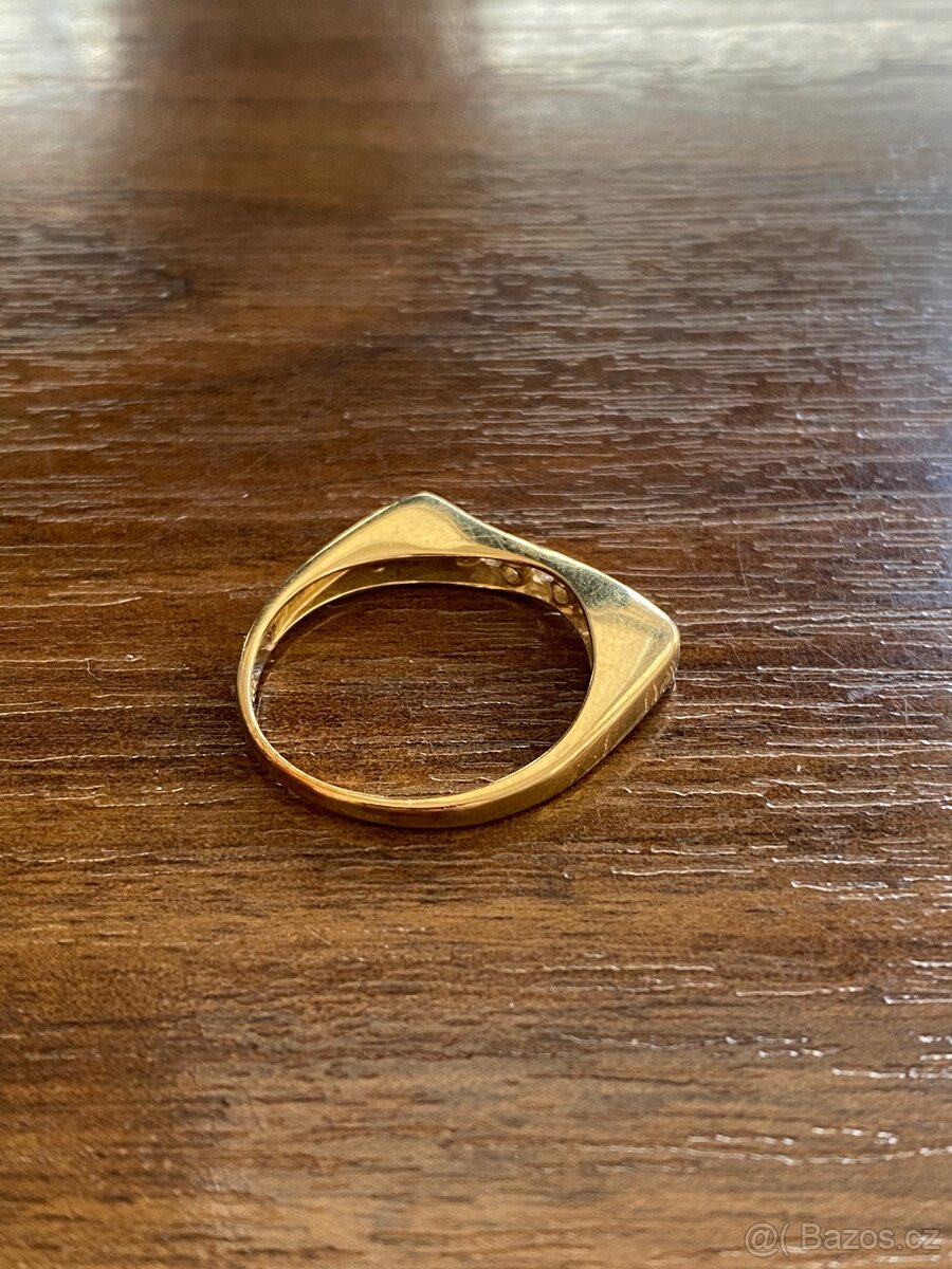 Zlatý dámský prsten - 4