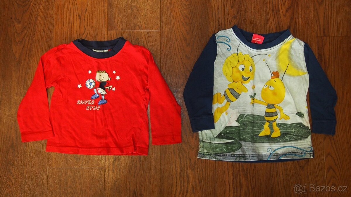 4x tričko dlouhý rukáv vel.92 - 4