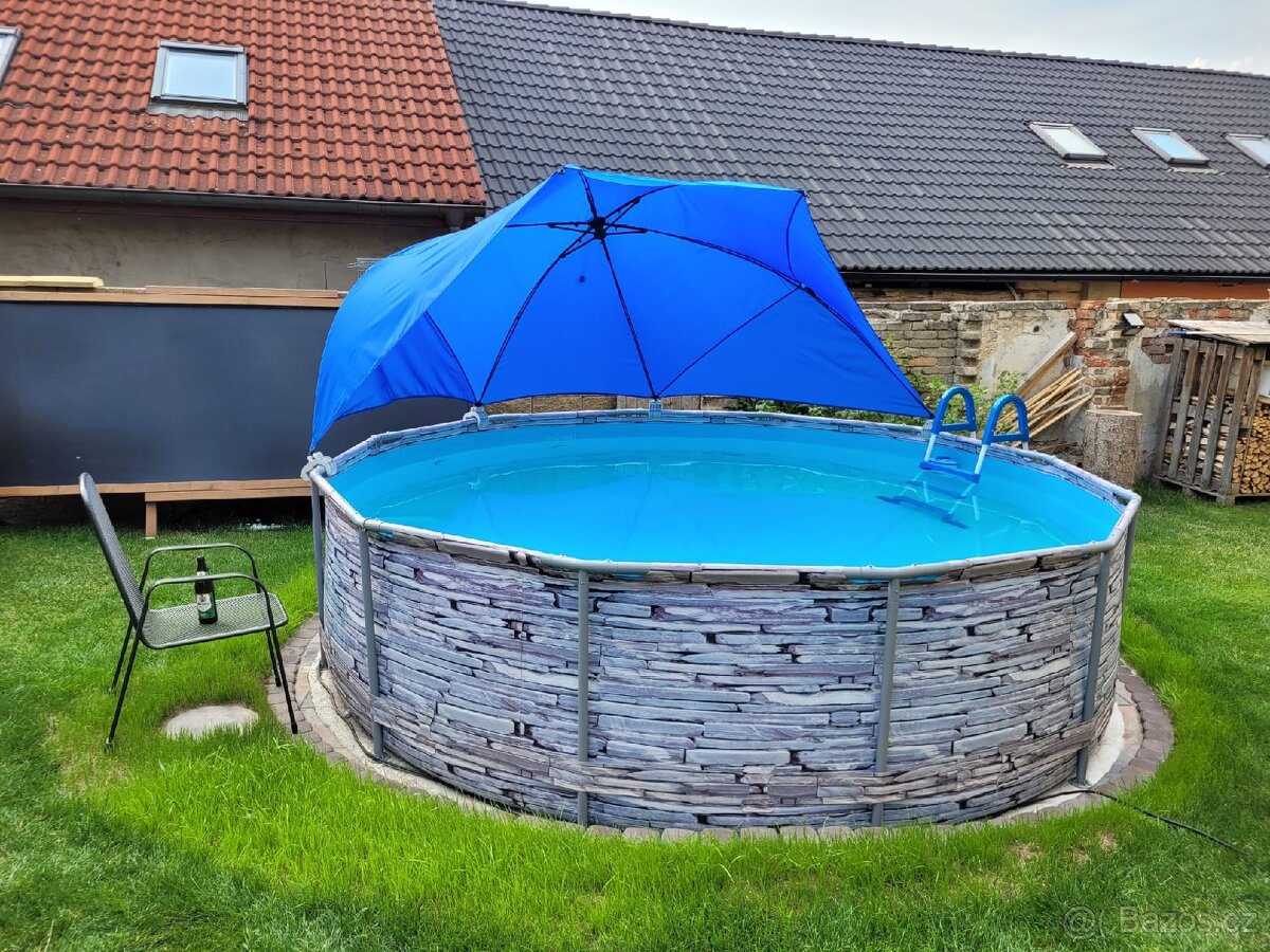 Skládací stříška na rámový bazén 3,66m. - 4