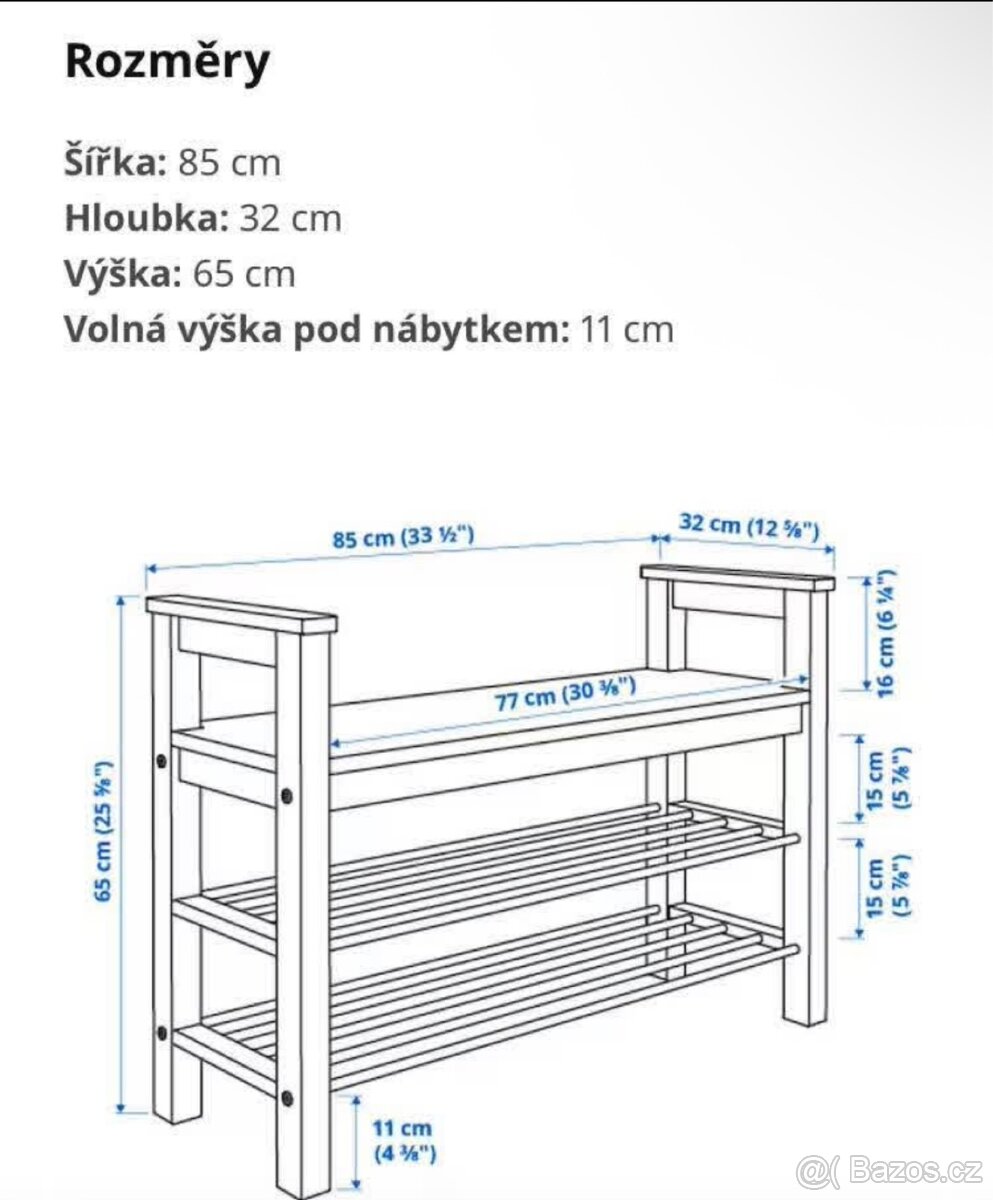Botník / lavice Ikea - 4