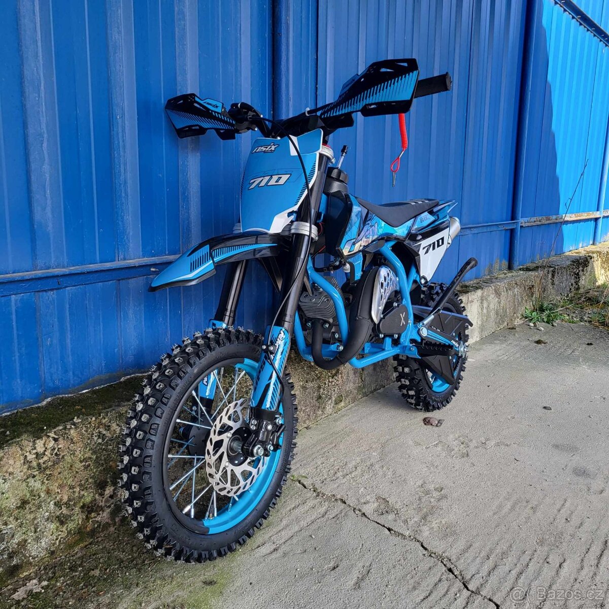 PITBIKE ASIX 710 60cc 12/10 PULL START 2T automat modrý