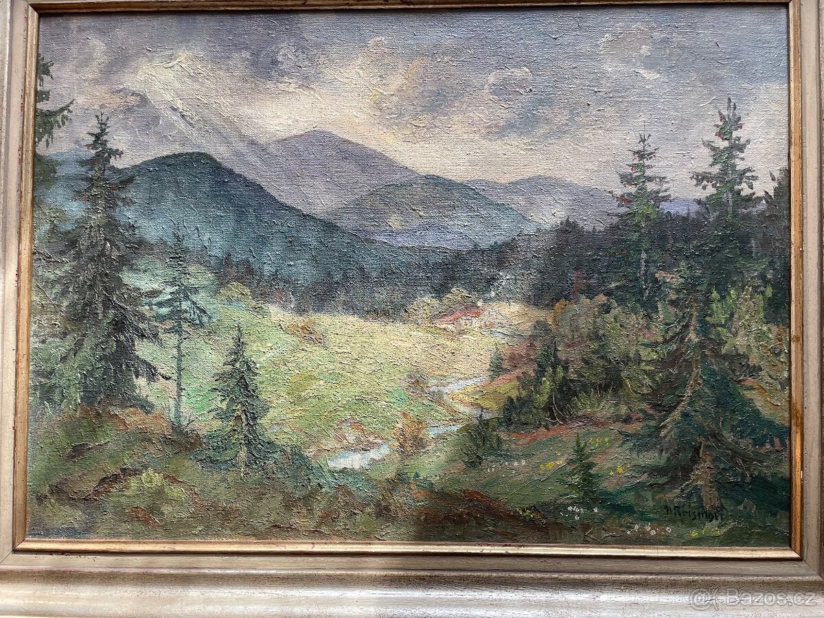 Olejomalba na plátně krajina - 4