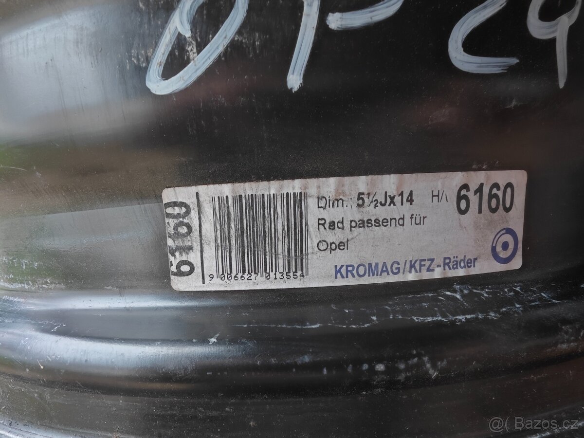 Prodám sadu disků 5,5Jx14H2 ET39 na vozy OPEL - 4