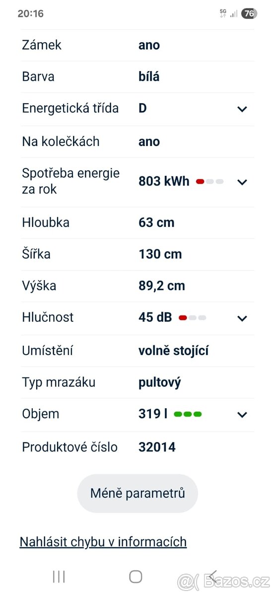 Prosklený mrazák - staří 1 rok - 4