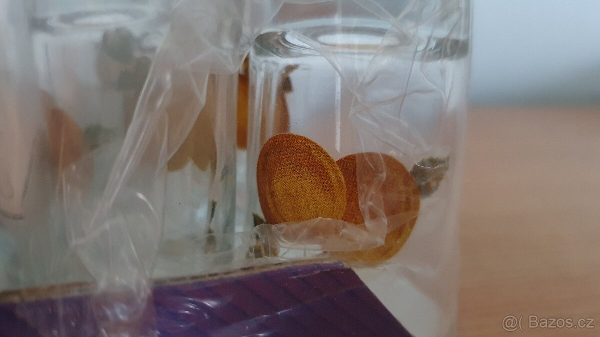 Sada 6 panáků meruňka, nové - 4