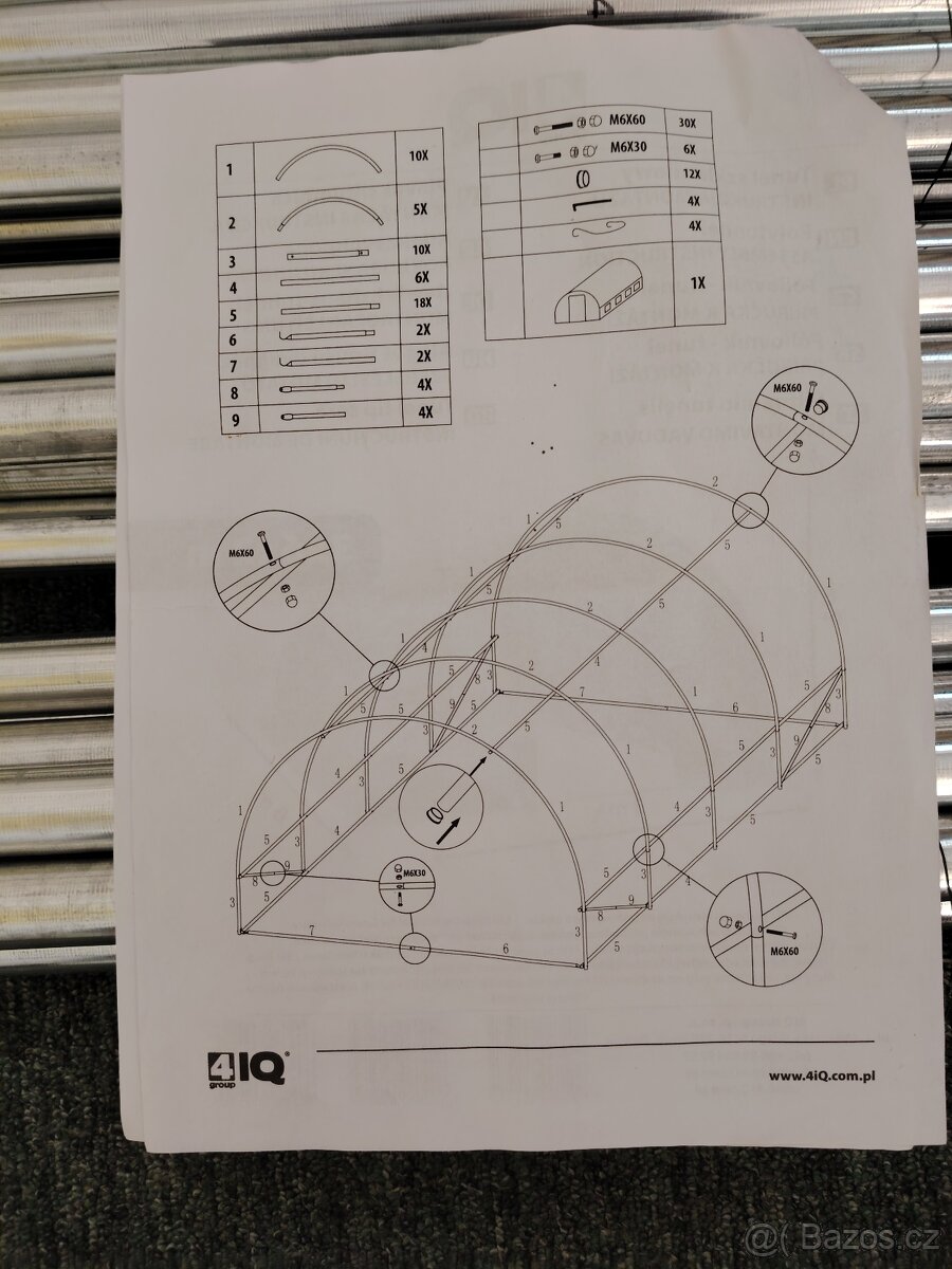 Foliovník 3x6x2m zánovní - 4