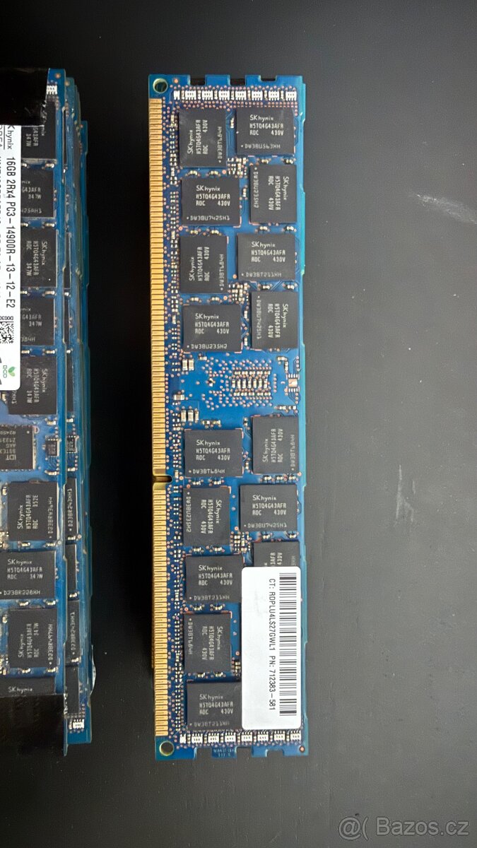 Prodám RAM moduly 16GB ECC Registered DDR3 SK hynix - 4