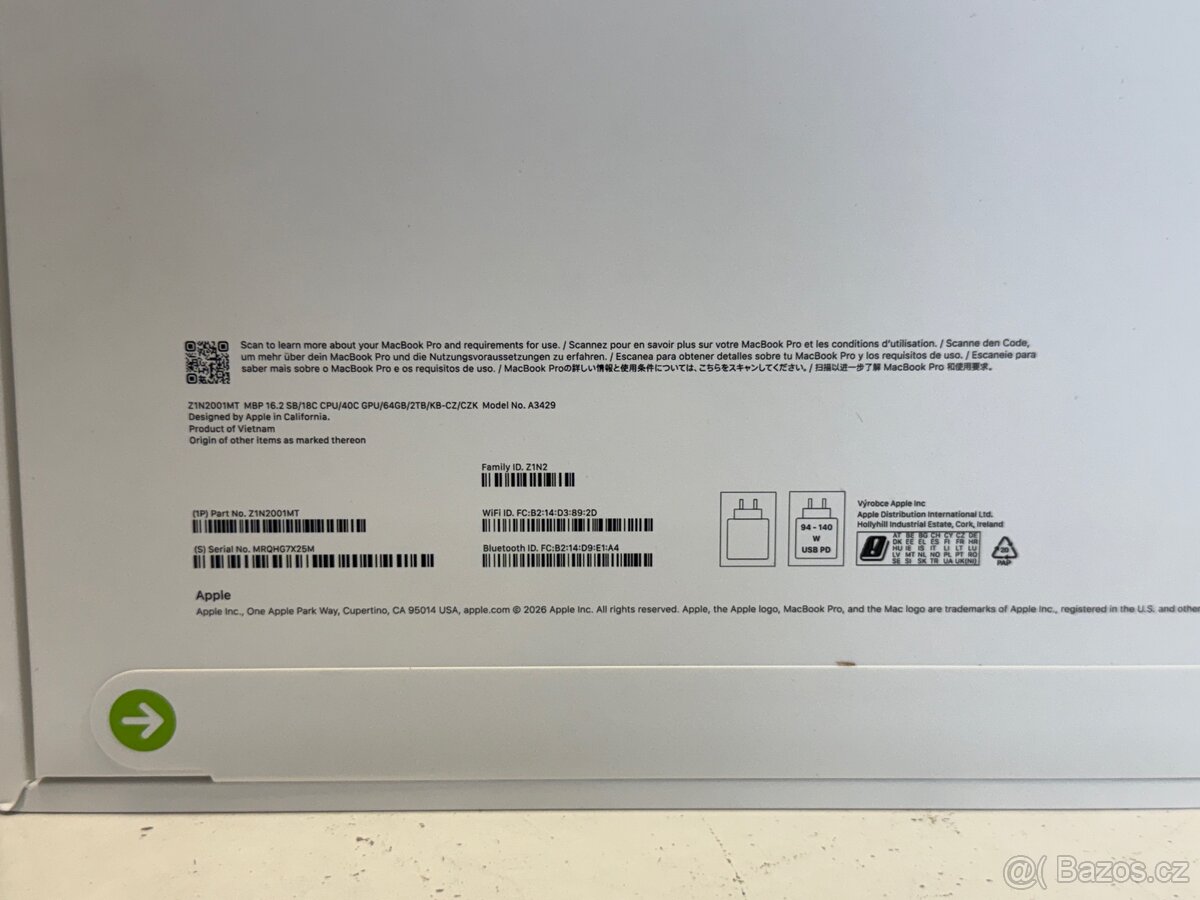 MacBook PRO 16” M5 MAX/64 GB/2 TB - 4