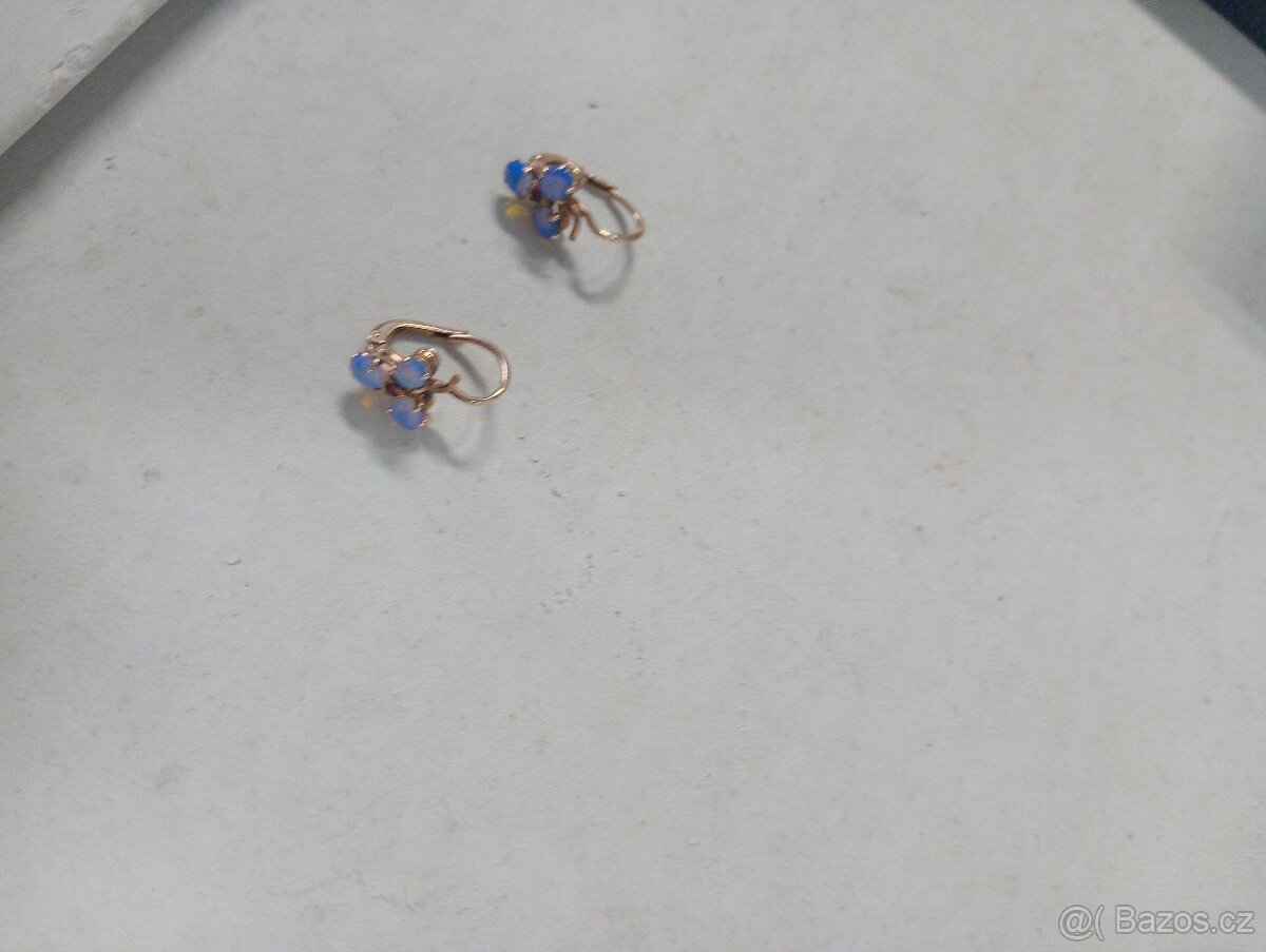 120 LET STARÉ ZLATÉ NÁUŠNICE S OPÁLY - 4