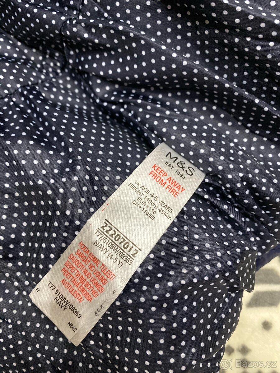 Zimní kabát M&S, vel. 110 - 4