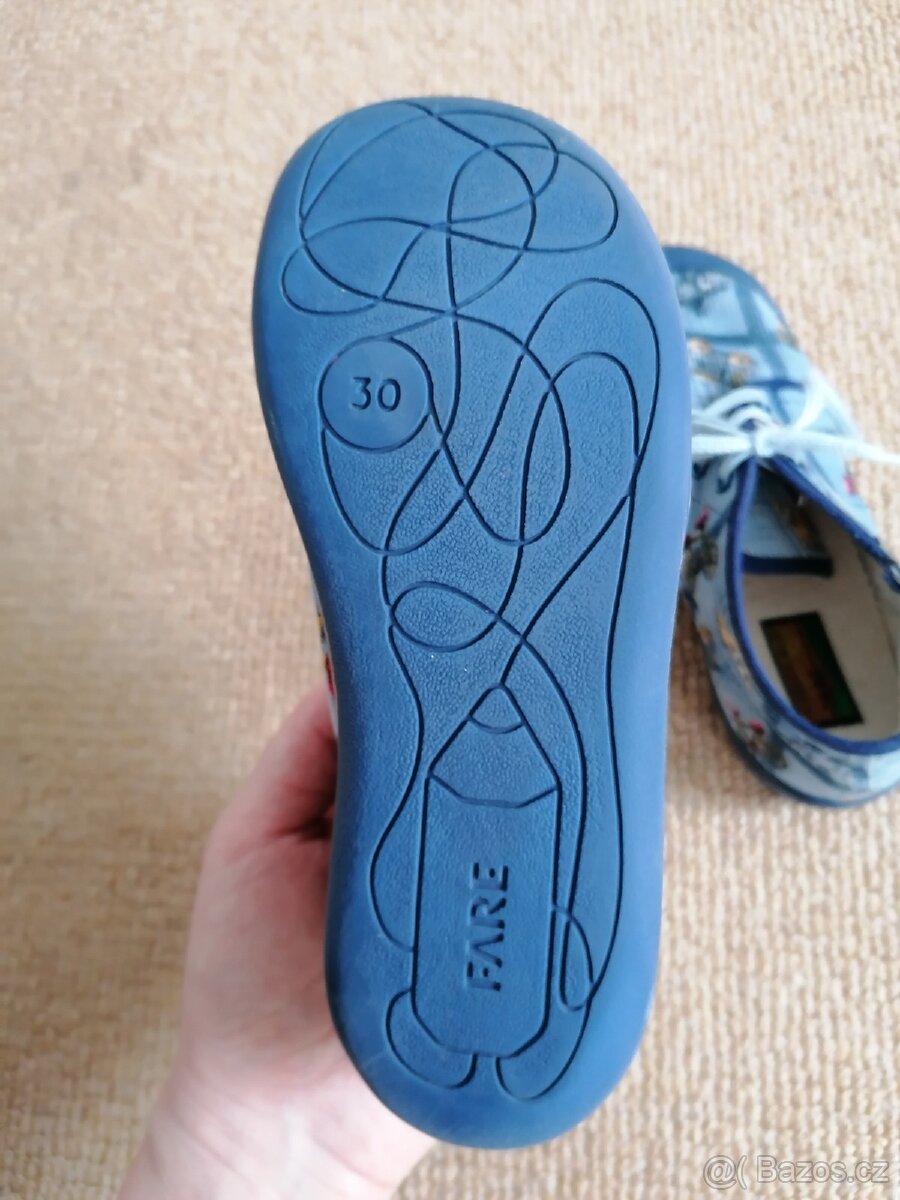 Modré bačkory na tkaničku Fare, v. 30 - 4