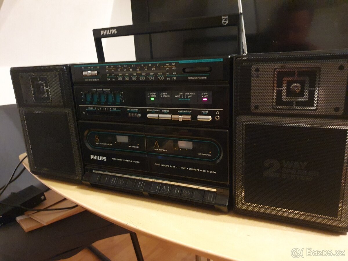 PHILIPS D 8478 80 léta BOOMBOX Kazeťák - 4