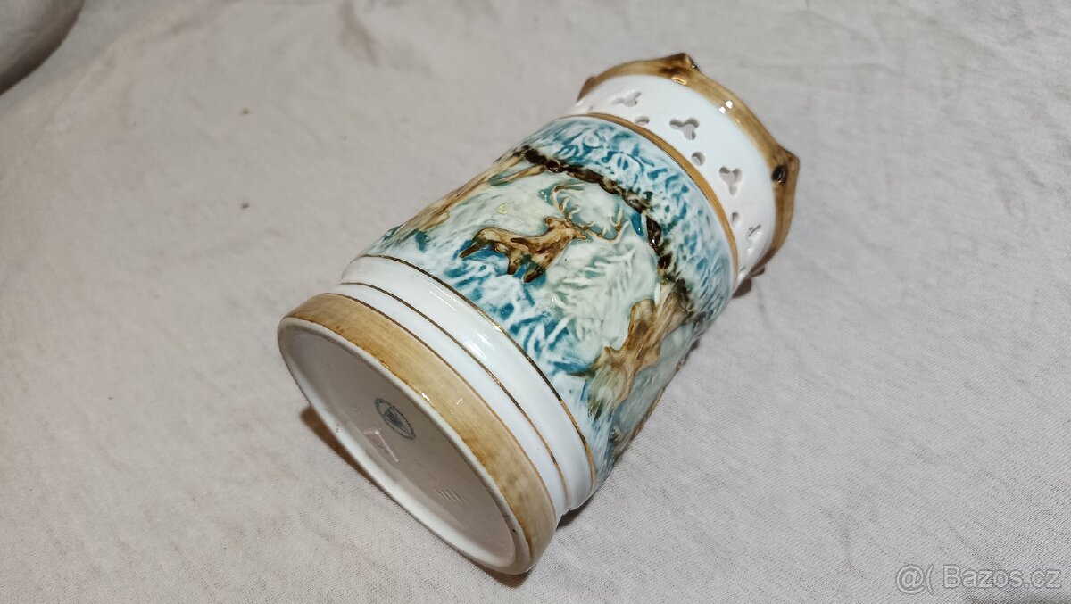 Retro dekorační porcelánový hrnek - 4