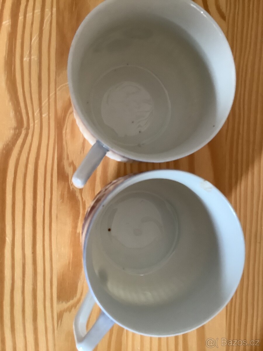 Staré hrnky - dekor modré třešně - 4